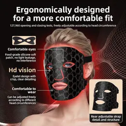 9D Beauty Mask, Photon Rejuvenation LED Silicone Phototherapy Mask, Infrared Large Row Lamp Beauty Device