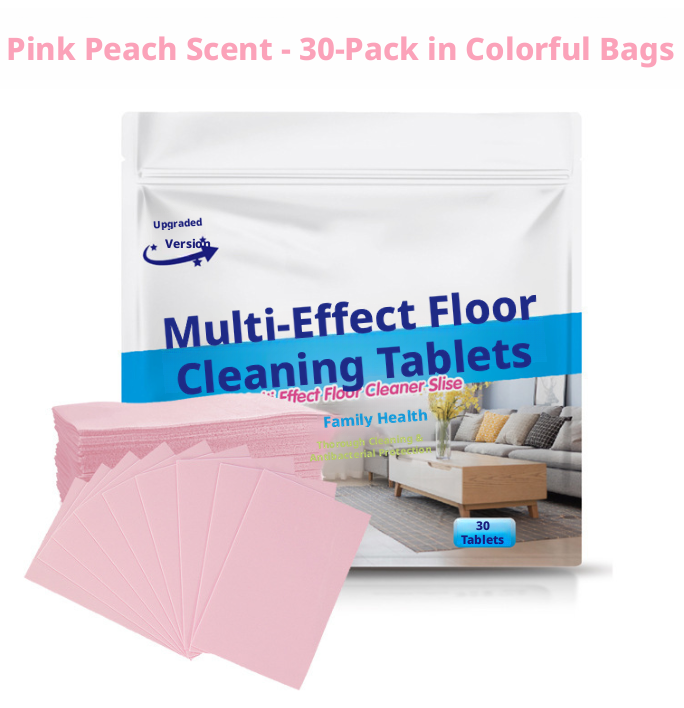 Floor Cleaning Tablets-Pink Peaches-30 Tablets-1 Pack