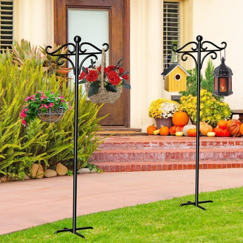 Main product image of Bird Feeder Pole Stand,193cm Adjustable Feeding Station Hanging Hook, Heavy Duty