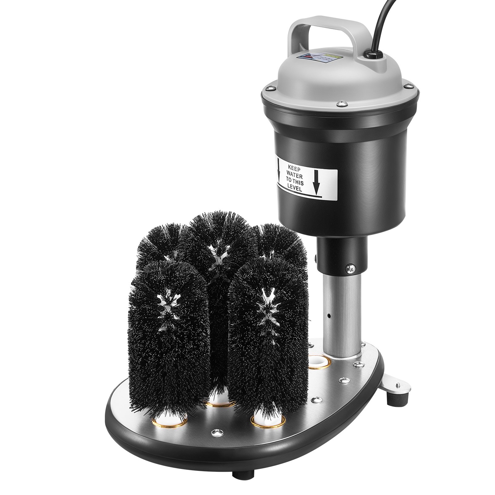 Electric Glass Washer 5-Brush Bar Glass Cleaner 1200 Cups/H For Wine Glass