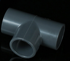 Water supply three-way connector-inner diameter 25mm-gray-PVC-1 piece