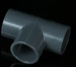 Water supply three-way connector-inner diameter 25mm-gray-PVC-1 piece