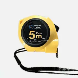 Black card extremely small tape measure-5m * 25mm-yellow-PP-1 piece
