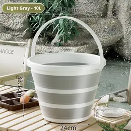 Folding bucket-light gray-10L-1 piece