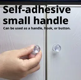 Self-adhesive small handle-transparent-1 piece