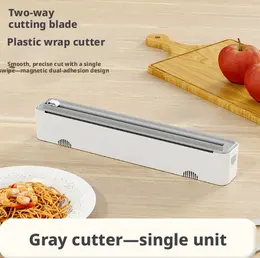 Plastic wrap cutter-magnetic attraction-gray-ABS-1 piece
