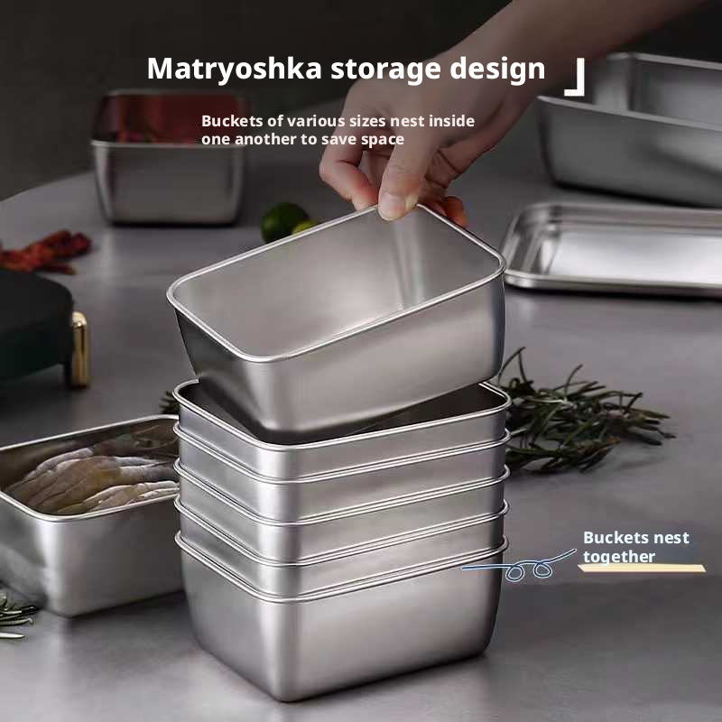 Stainless Steel Preservation Box-Square Box-1 pack