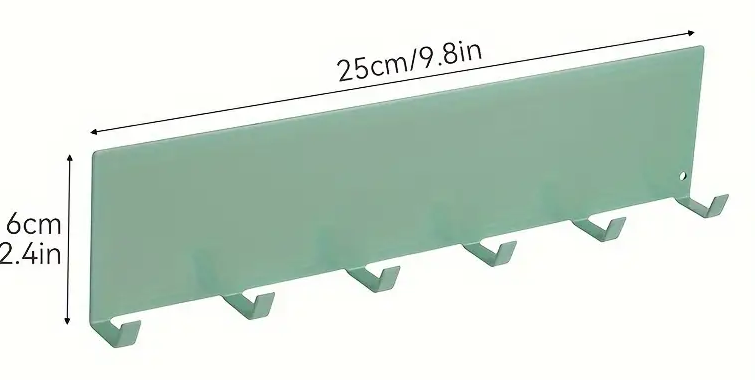 Magnetic hook-green six hook-1 piece