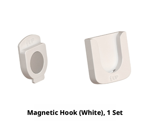 Magnetic hook-white *[Patent]