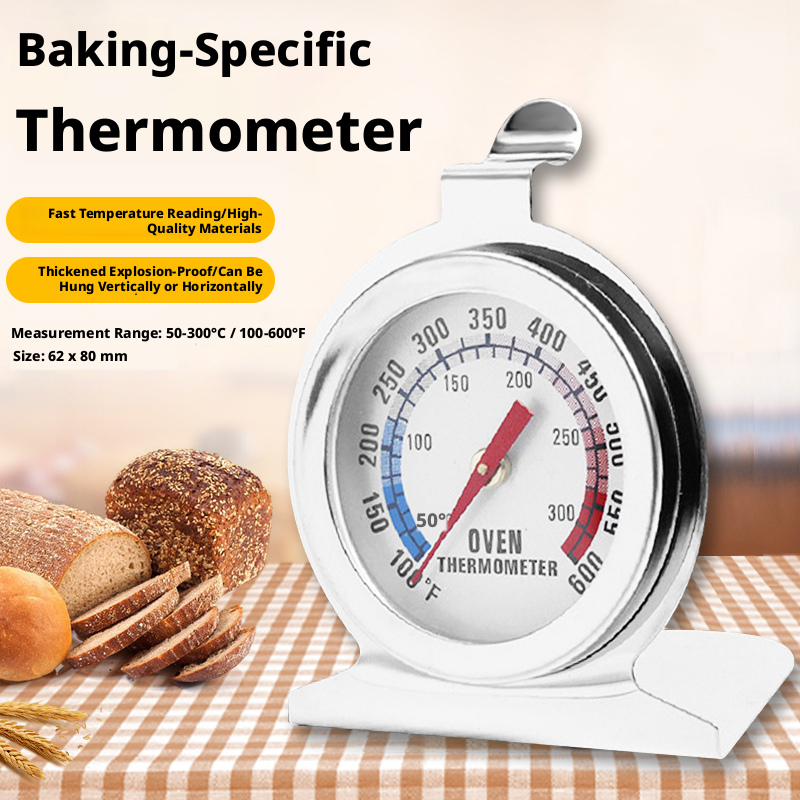 High-precision oil temperature gauge-Silver-8cm-1 pcs-Box