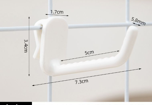 Barbed wire hook-white-1 piece