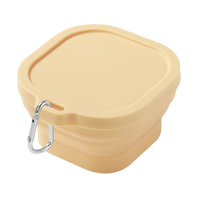 Small square bowl-yellow