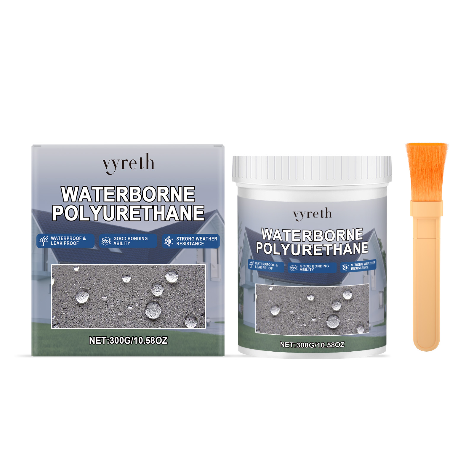 Main product image of Roof Waterproof Adhesive Coating, 300g Bottle with Brush