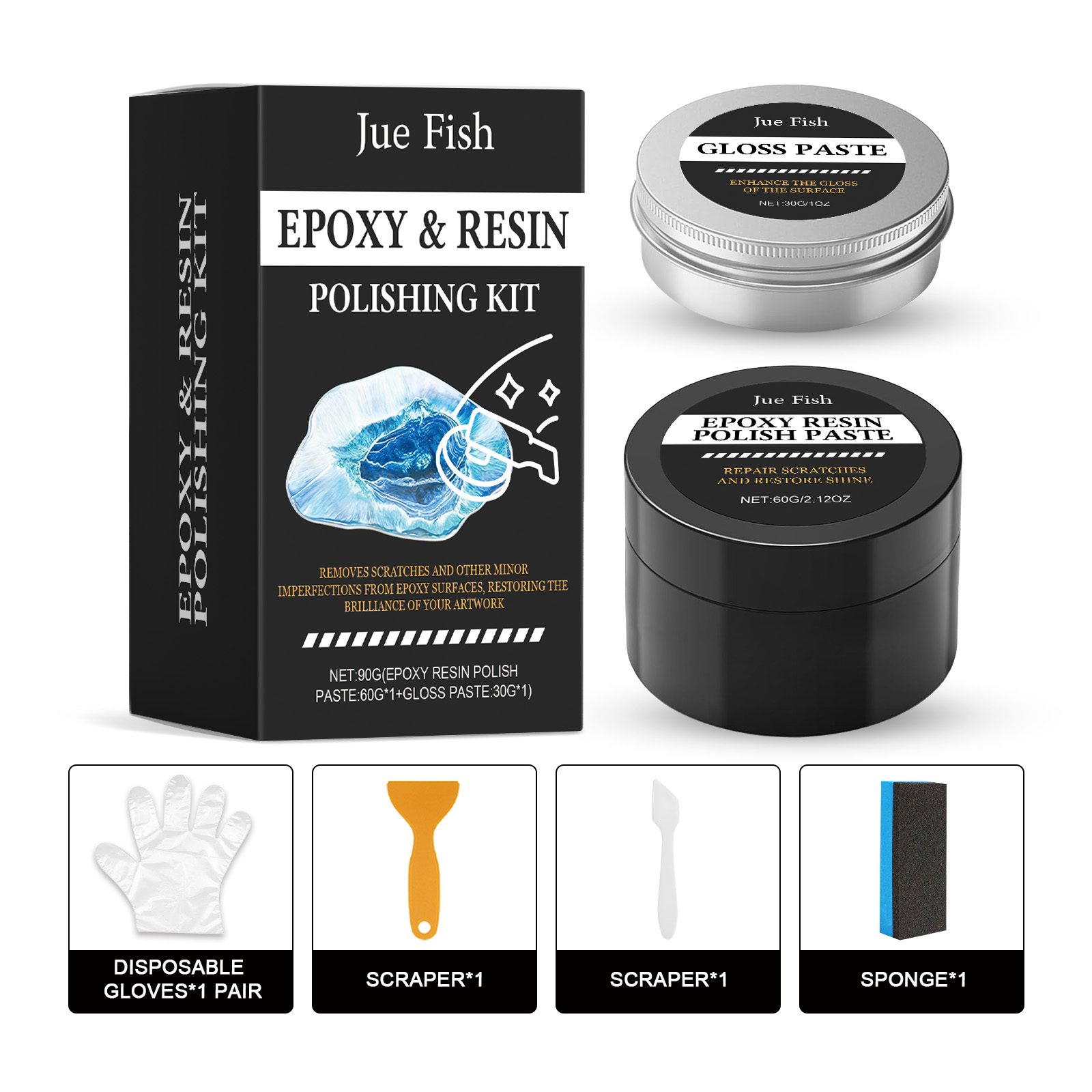 Main product image of Epoxy Resin Polishing Set for Surface Finishing