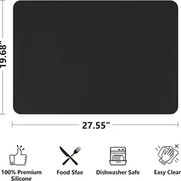 Product image of 28x20 Inch Black Silicone Stove Top Mat for Electric & RV Ranges