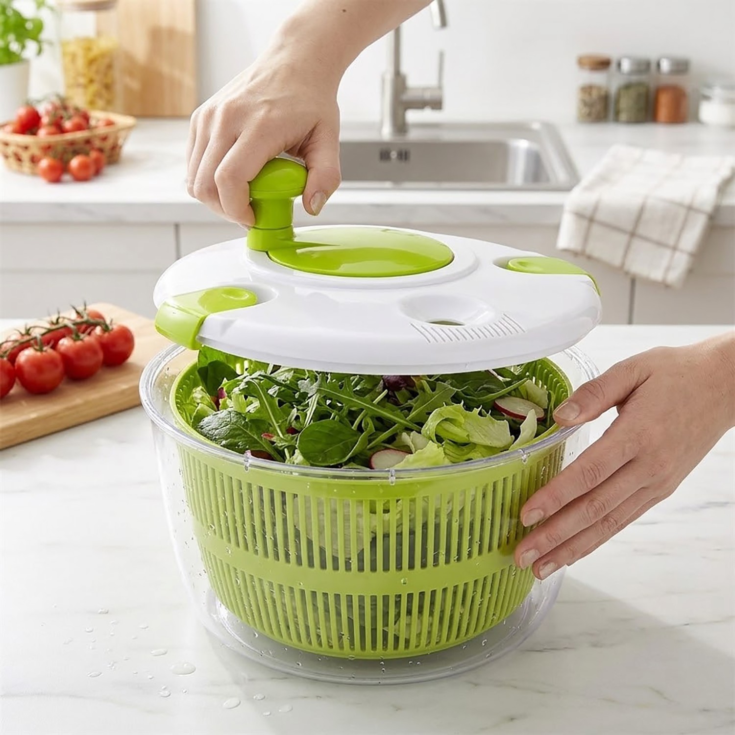 Main product image of 5L Pump Action Salad Spinner, Lettuce & Vegetable Dryer