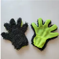 Product image of Chenille Five Finger Gloves, Green, Model 1