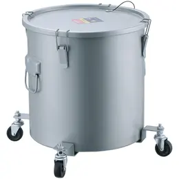 Fryer Grease Bucket, 8 Gal Oil Disposal Caddy With Caster Base, Carbon Steel With Rust-Proof Coating, Oil Transport Container With Lid, Lock Clips, Filter Bag For Hot Cooking Oil Filtering, Gray