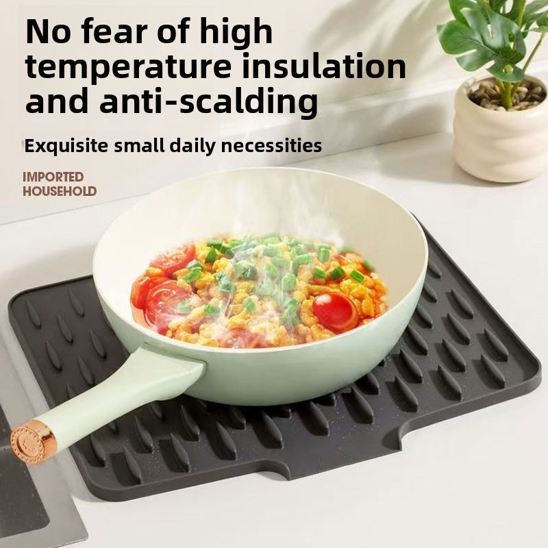 Silicone Dish Drying Mat, Heat-Resistant & Non-Slip Mat For Drip-Free Drying