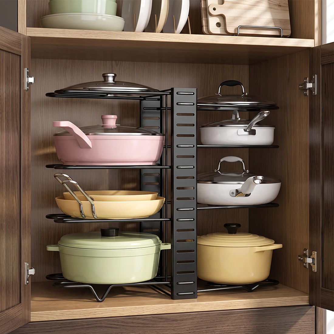 Main product image of Adjustable Pan and Pot Storage Rack, Cabinet Organizer