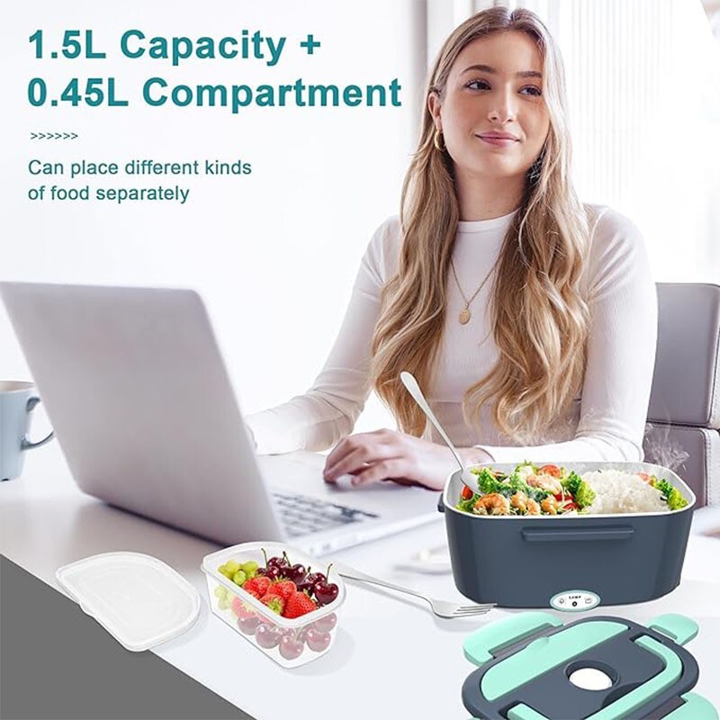 Main product image of 60W 1.5L Electric Lunch Box Food Heating Portable 24V& 12V Office Car UK Plug