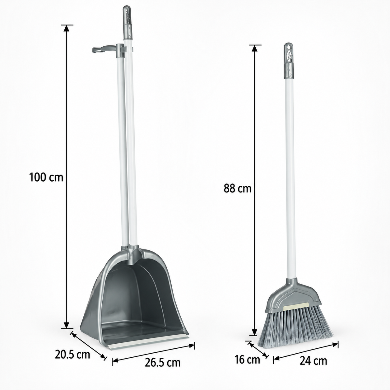 Main product image of Set Dustpan And Brush Silver Large