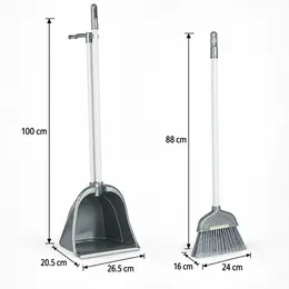 Product image of Large Silver Dustpan and Brush Set for General Cleaning Tasks