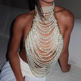 Pearl Luxury Multi-layer Top Vest Corset Chain
