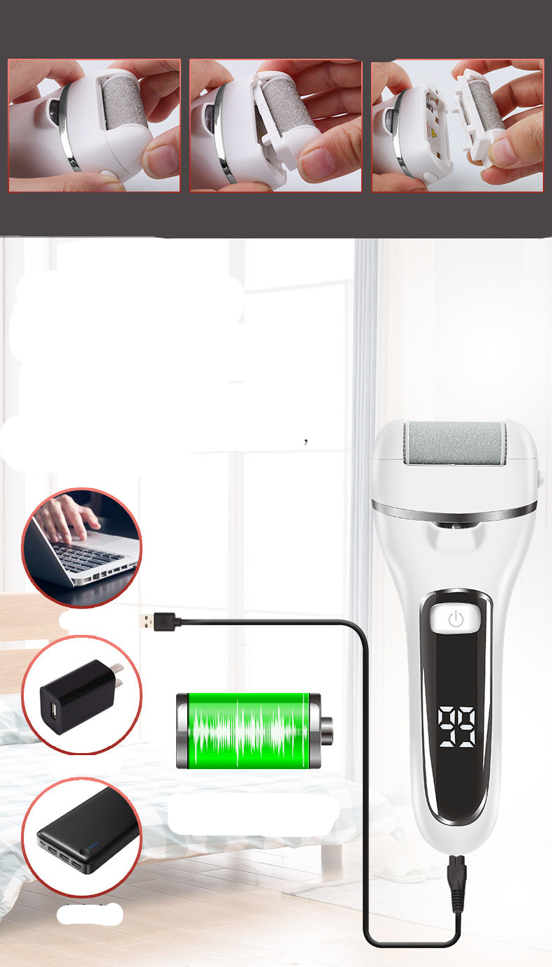Electric Foot Sharpener To Remove Dead Skin And Whole Body Waterproof