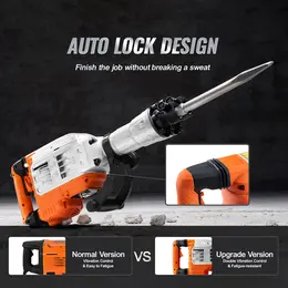 VEVOR 3500W Electric Demolition Hammer with 2 Chisel Bits
