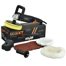 Car Buffer Polisher Rotary Variable Speed Car Polishing Machine 7 Inch Car Detailing Kit With D And Side Handle, Woolen Fleece Hood, Terry Polishing Bonnet, Sanding Discs