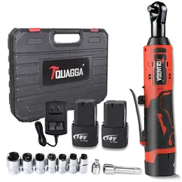 Product image of TQUAGGA 18V Cordless Ratchet Wrench Set, Variable Speed, 45 ft-lbs, 2 Batteries