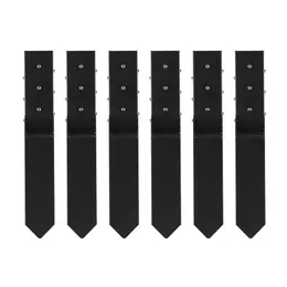 Fence Post Anchor Repair Kit, 6 Pack Inner Diameter 3.5 X3.5 Inches Heavy Duty Steel Fence Post Support Stakes, Anchor Ground Spike For Repair Tilted, Broken Wood Fence Post, Enveloping