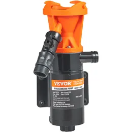 RV Portable Macerator Pump, 12V, 12GMP Quick Release RV Waste Pump, RV Sewage Sewer Pump With Detachable Quick Connection Valve Metal Hose Clamp Power Cord, For RV Boat Marine Motorhome Camper