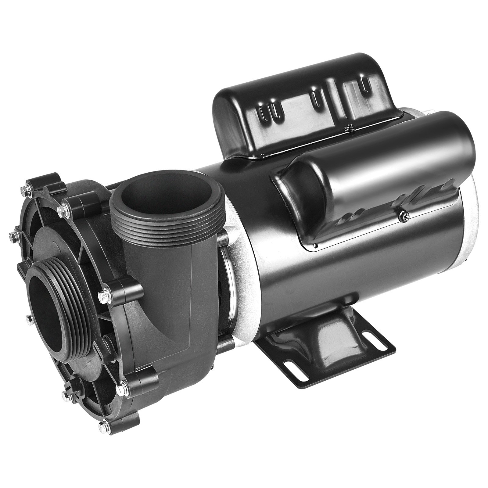 2 Speed SPA Pump, 48-Frame, AC 110-120V Hot Tub SPA Pump, 1.5HP/150GPM/42.65ft High Speed Or 0.46HP/70GPM/9.18ft Low Speed, 2' Port 90° Rotational Interface For Hot Tub, Tested To UL Standards