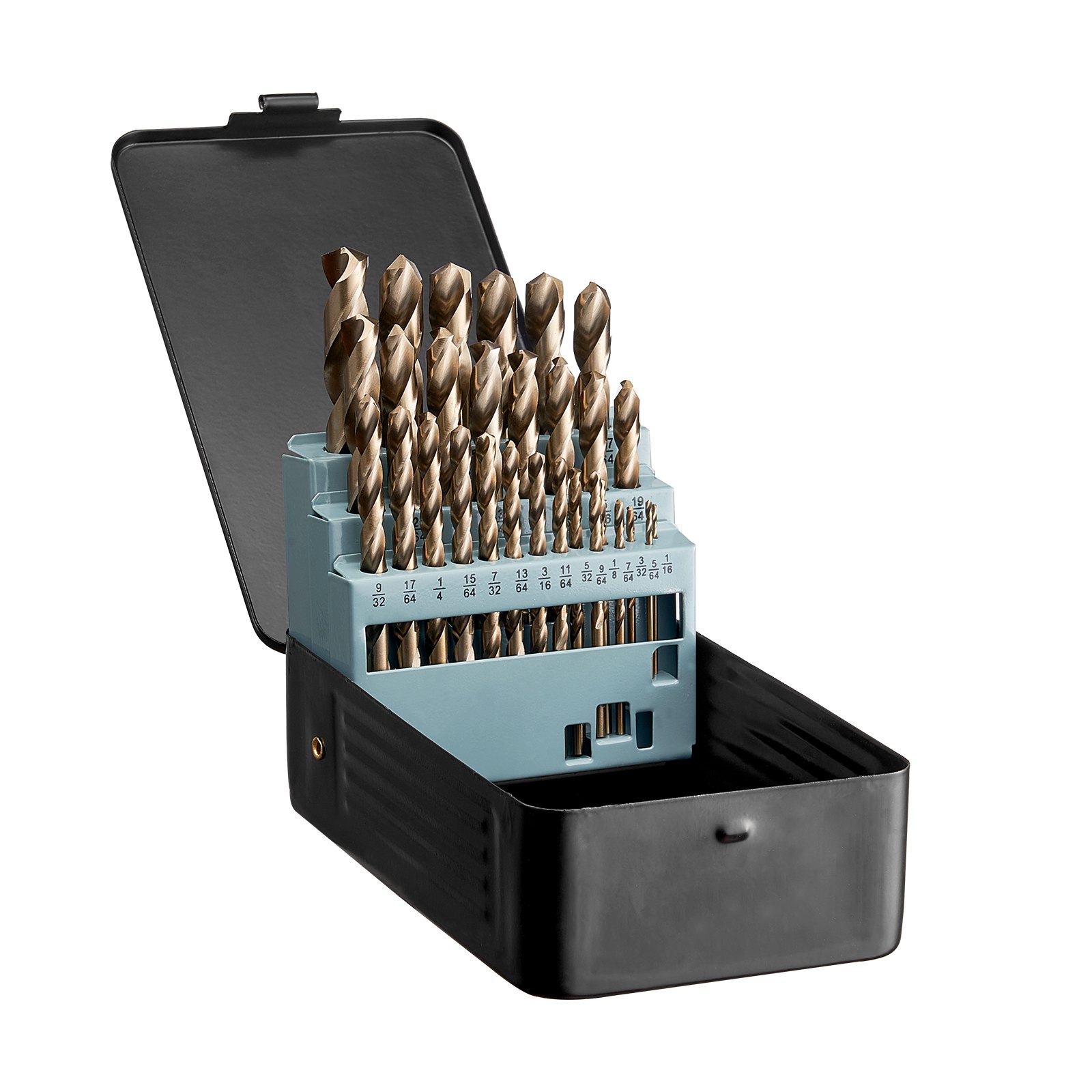 Cobalt Drill Bit Set 29 Pcs M35 High Speed Steel Cobalt Drill Bits Storage Case