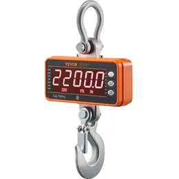 Digital Crane Scale, 2200 Lbs/1000 Kg, Industrial Heavy Duty Hanging Scale With Remote Control, Cast Aluminum Case & LED Screen, High Precision For Construction, Factory, Farm, Hunting (Orange)
