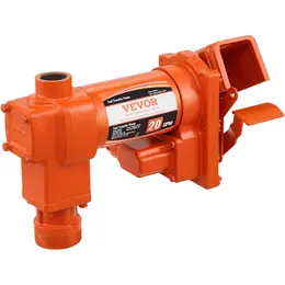 Fuel Transfer Pump, 12V DC 20 GPM 1/4 HP, Cast Iron, with Fuel Collection Box