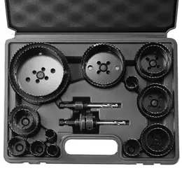 Hole Saw Kit, 18 PCS Saw Blades, 6 Drill Bits, 1 Hex Wrench, General Purpose Size From 3/4' To 4-1/2', Bi Metal M42 Hole Saw Set With Carrying Case, Ideal For Wood Board, Plastic And Iron Plate