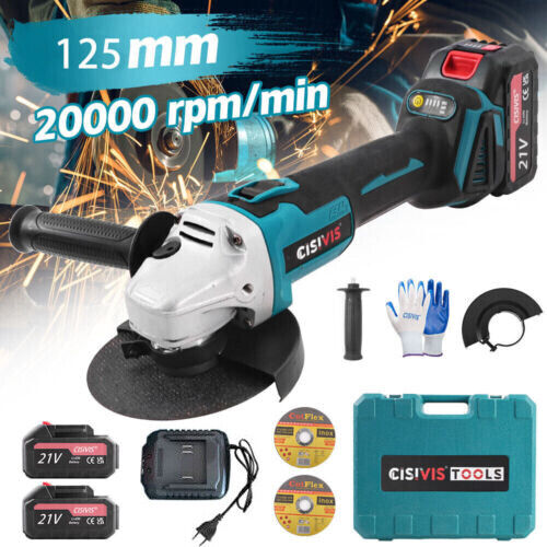 125mm Angle Grinder, Cordless Cut-off Grinder, Grinding Machine, Flex With 21V 2batteries