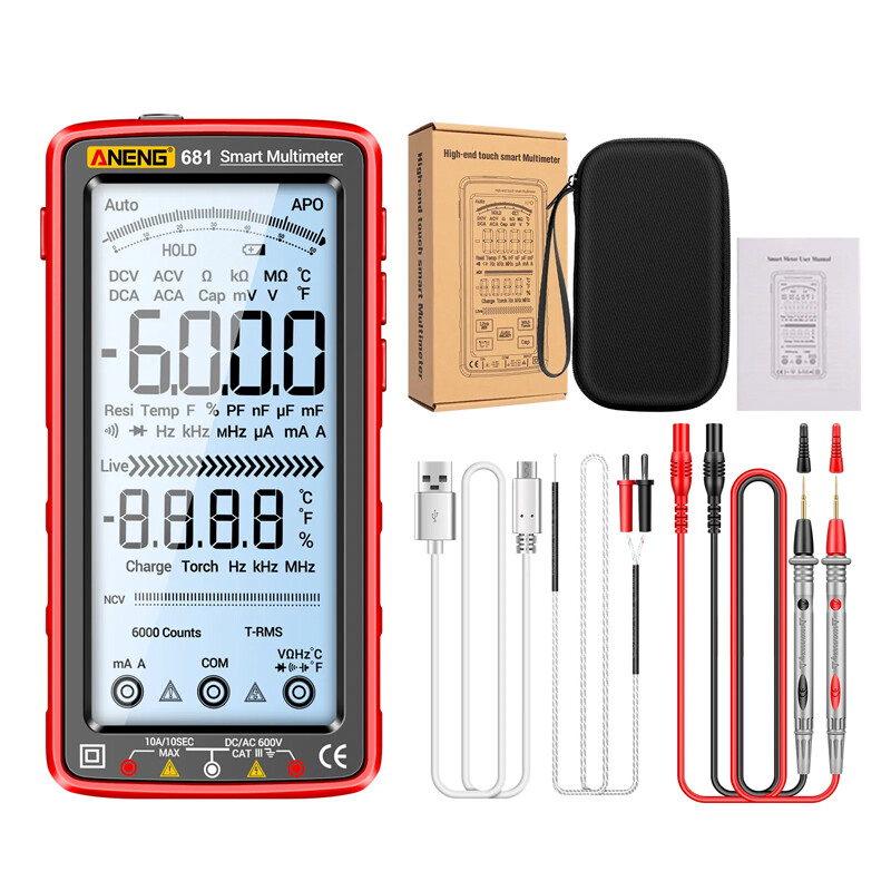 Smart LCD Digital Multimeter 6000 Counts AC DC Voltage Tester Resistance Meter