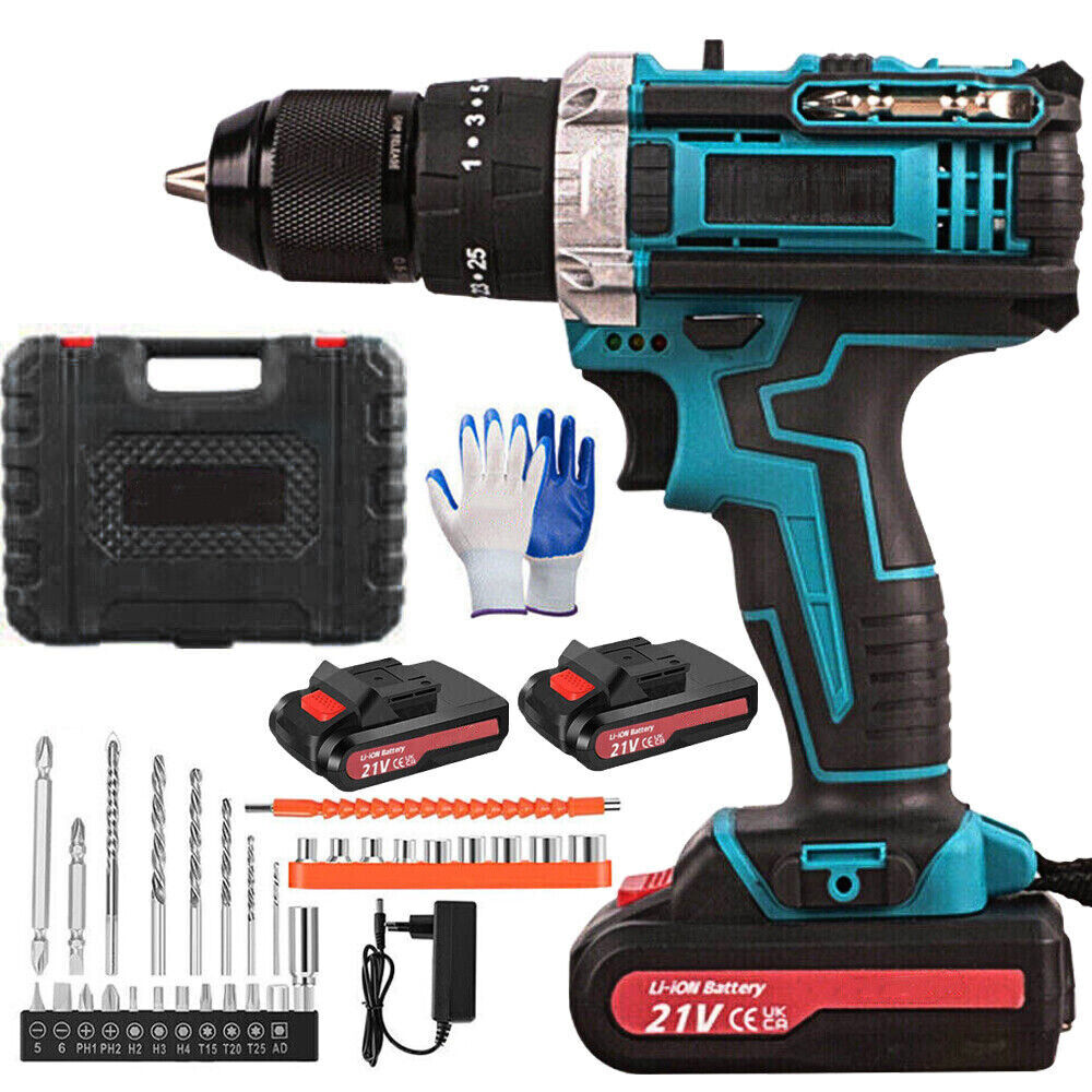 Main product image of 3 In 1 Cordless Impact Drill Brushless 21V Cordless Drill Driver, Case With 2 Batteries