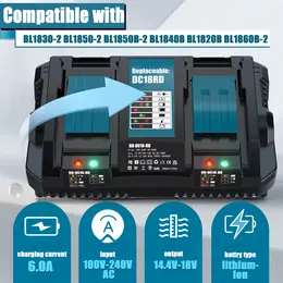 Dual Fast Charger For  18V Li-Ion Battery BL1860 BL1830 BL1850 BL1840 NEW