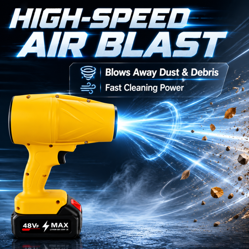 Portable High-Power Turbo Blower  1300mAh Cordless Jet Fan For Car Drying & Cleaning, Compact Travel-Friendly