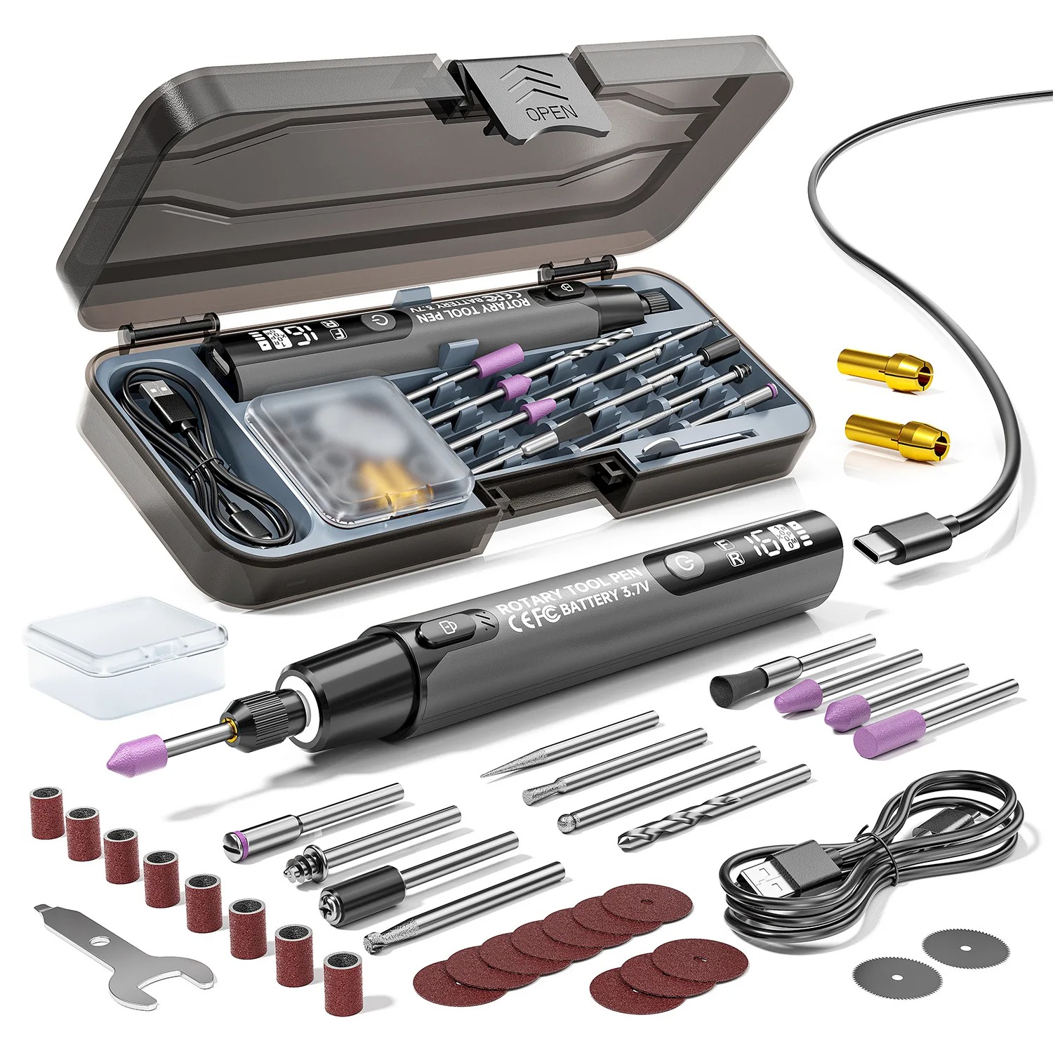 Main product image of Cordless Electric Mini Rotary Tool with LED Display