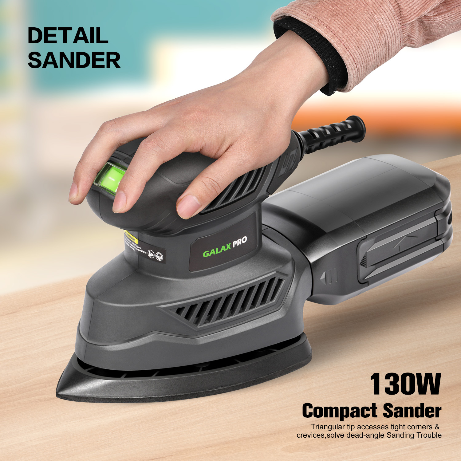 Main product image of 130W Compact Detail Sander, 13000 RPM Triangular Sander
