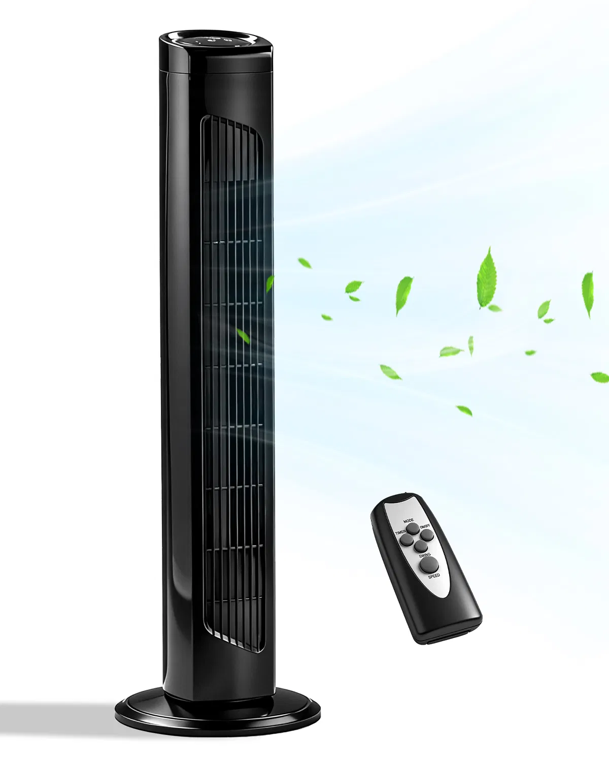 Main product image of US Standard RTW-AR Tower Fan, 110V, 45W, 32 Inch, Touch/Remote Control, Black