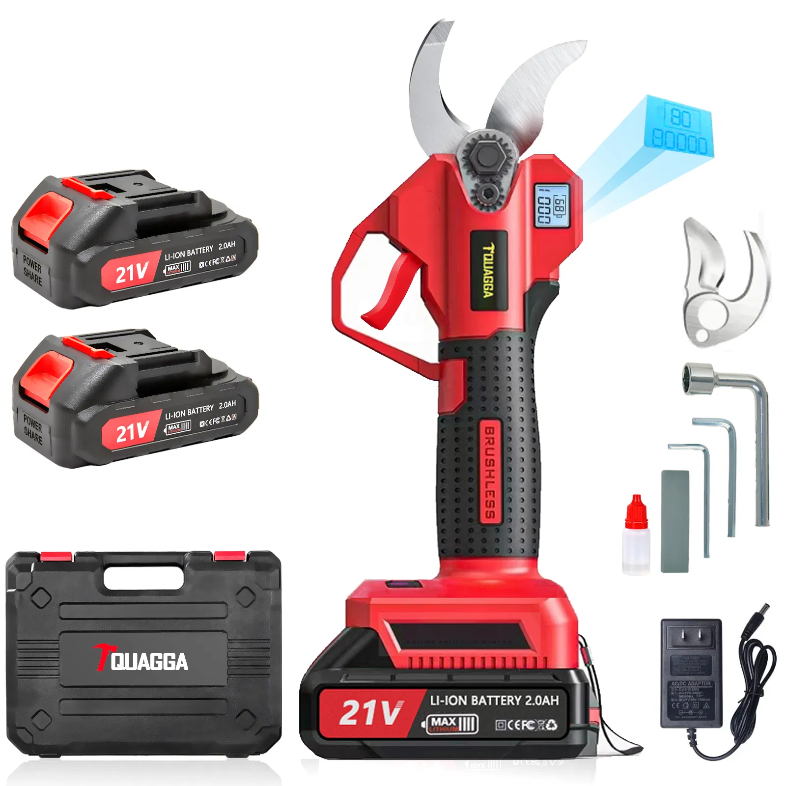 Main product image of Cordless Electric Pruning Shears, 1.2" Cut, Brushless, 2x 2000mAh Batteries
