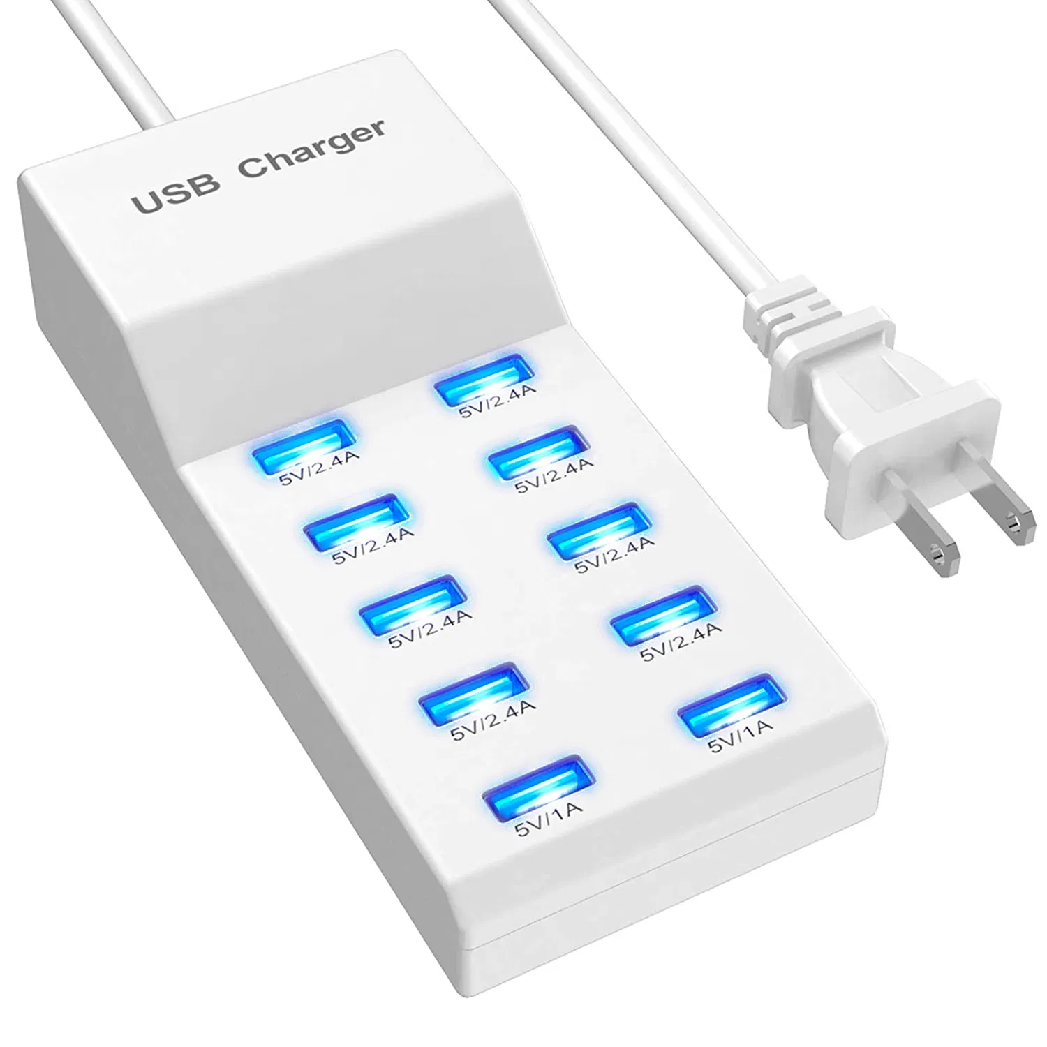 Main product image of 10 Ports USB Charging Station Hub 50W USB Wall Charger Fast Charging Power Adapter for Phone Tablet