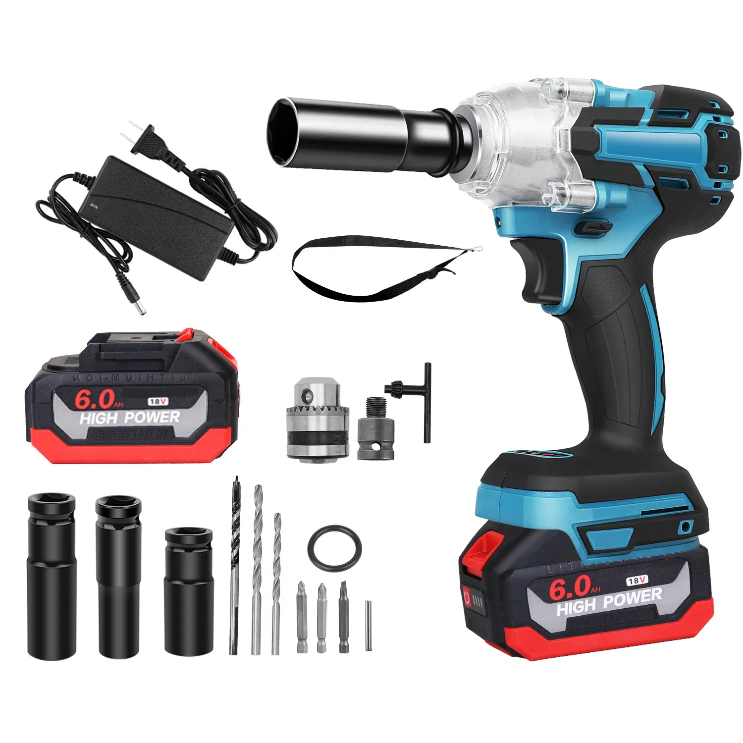 Main product image of 3-In-1 Cordless Electric Impact Wrench Drill Screwdriver with Brushless Motor Max 3450RPM Variable Speed